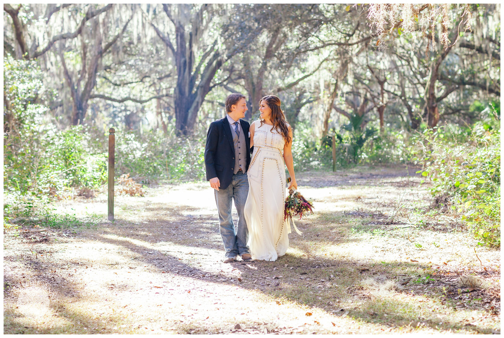 Bride and groom having a special moment at this St Cloud Wedding.