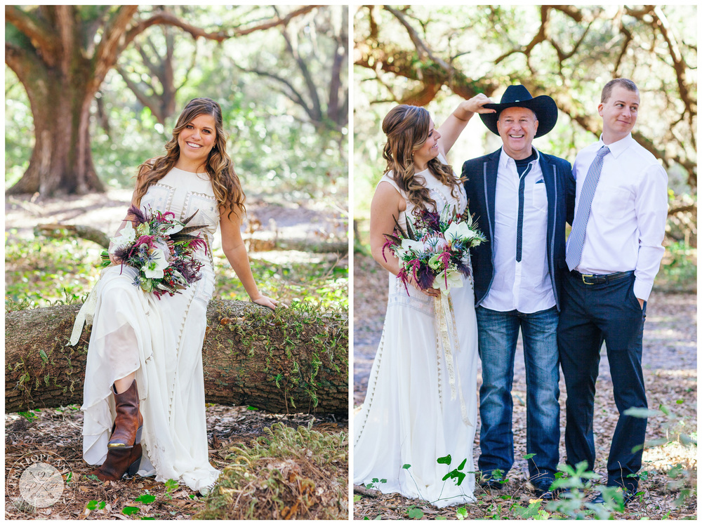 Bride with father and brother