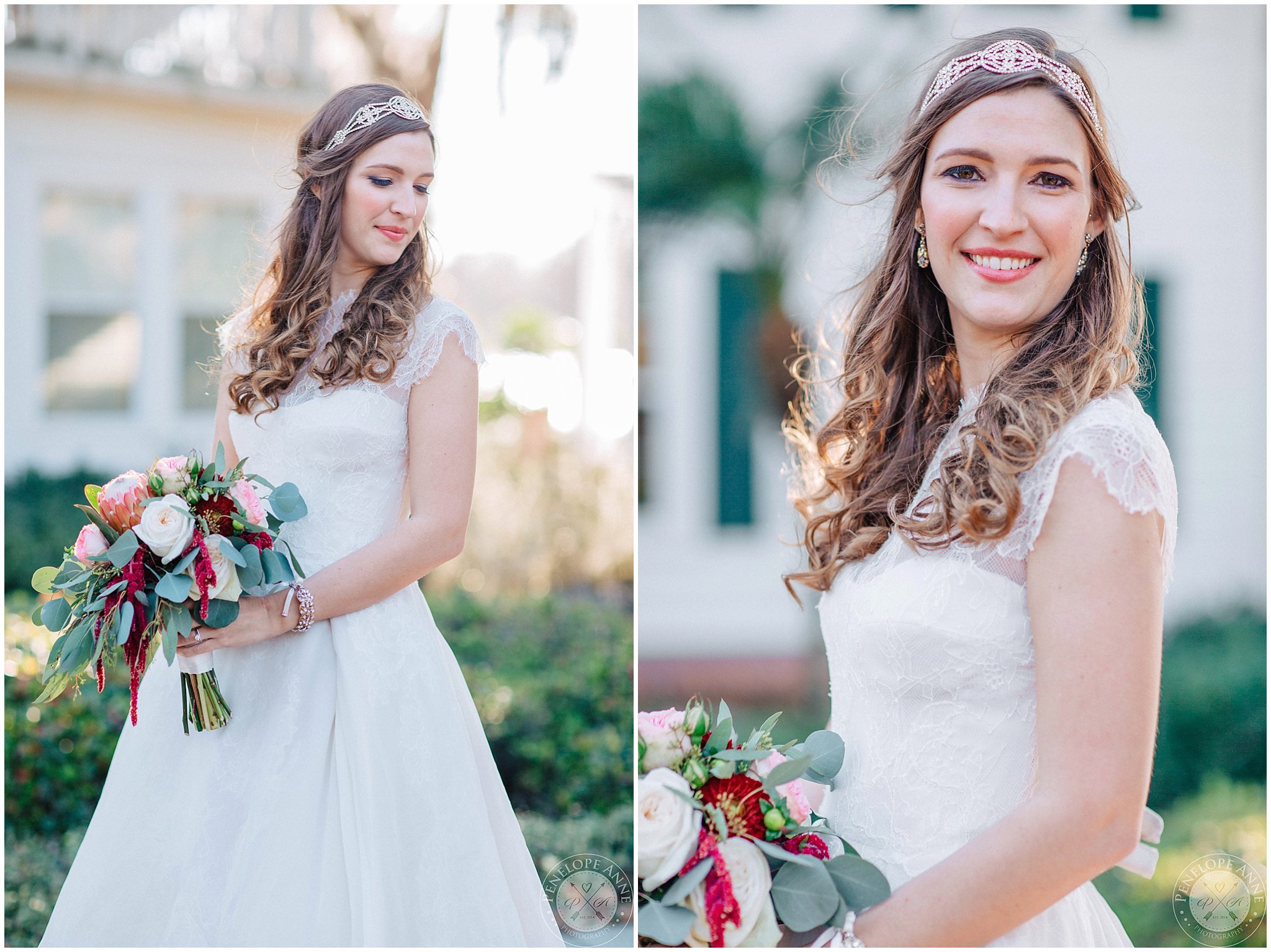 Beautiful Bride at the cypress grove estate house