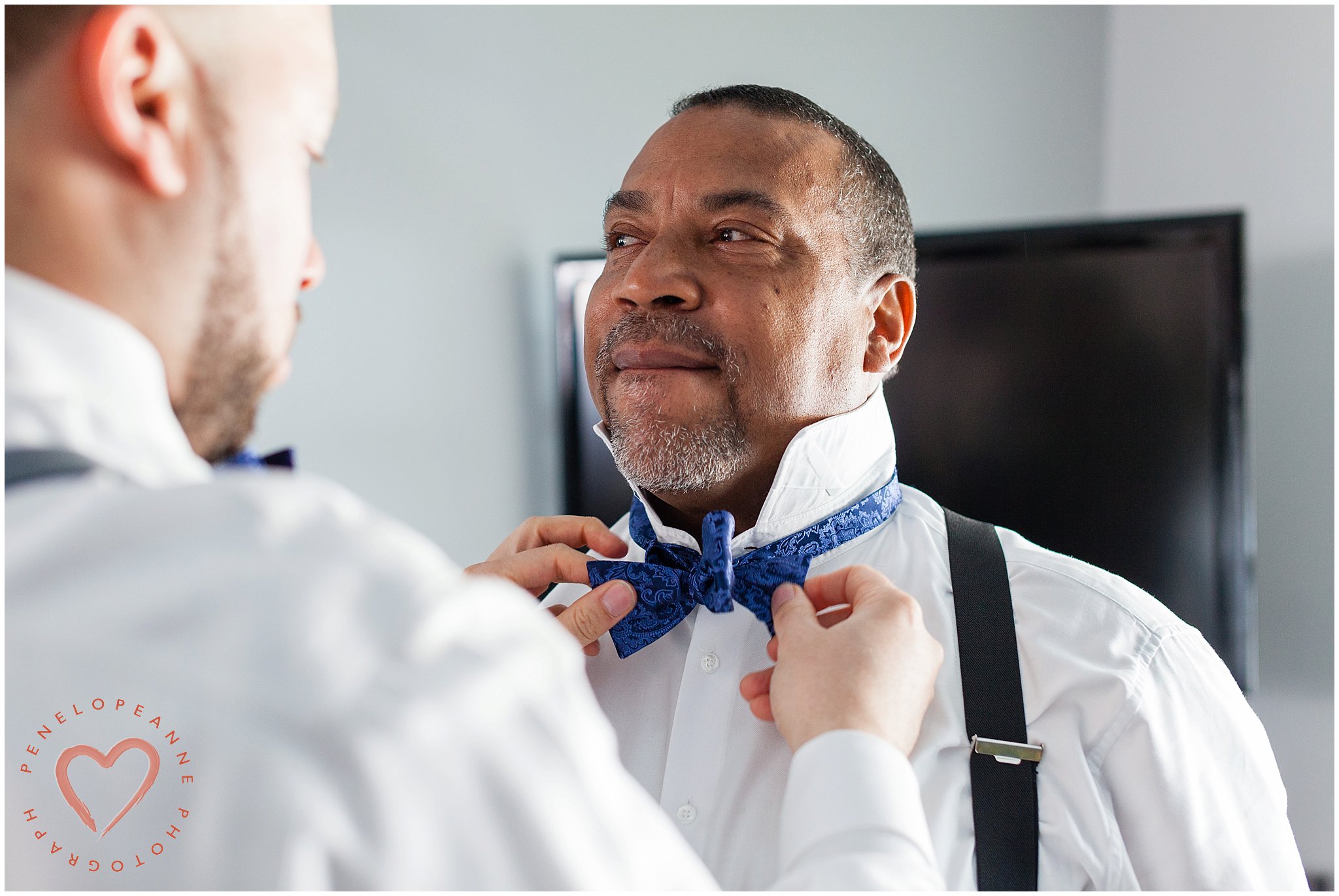 father of groom getting ready
