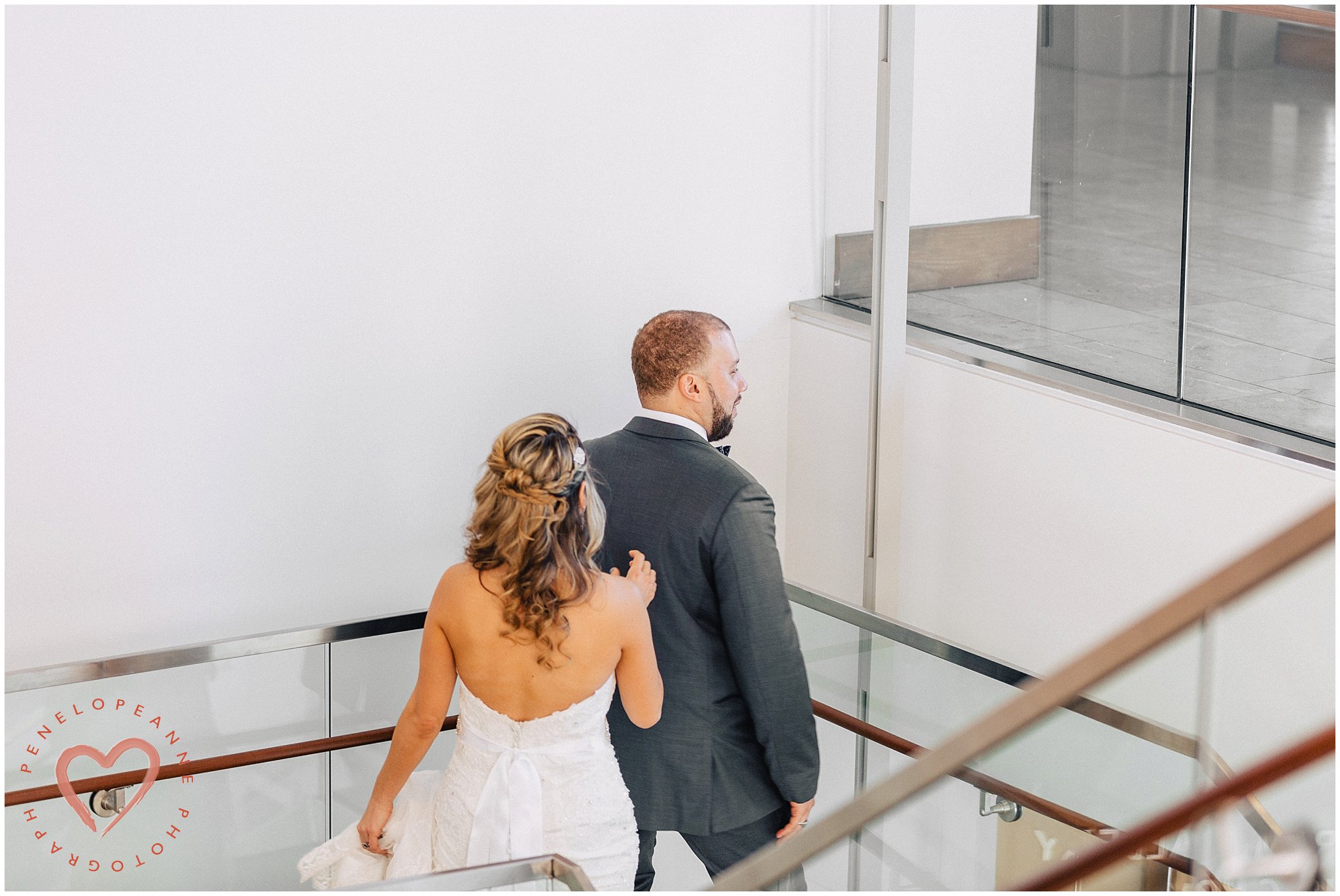 first look between bride and groom