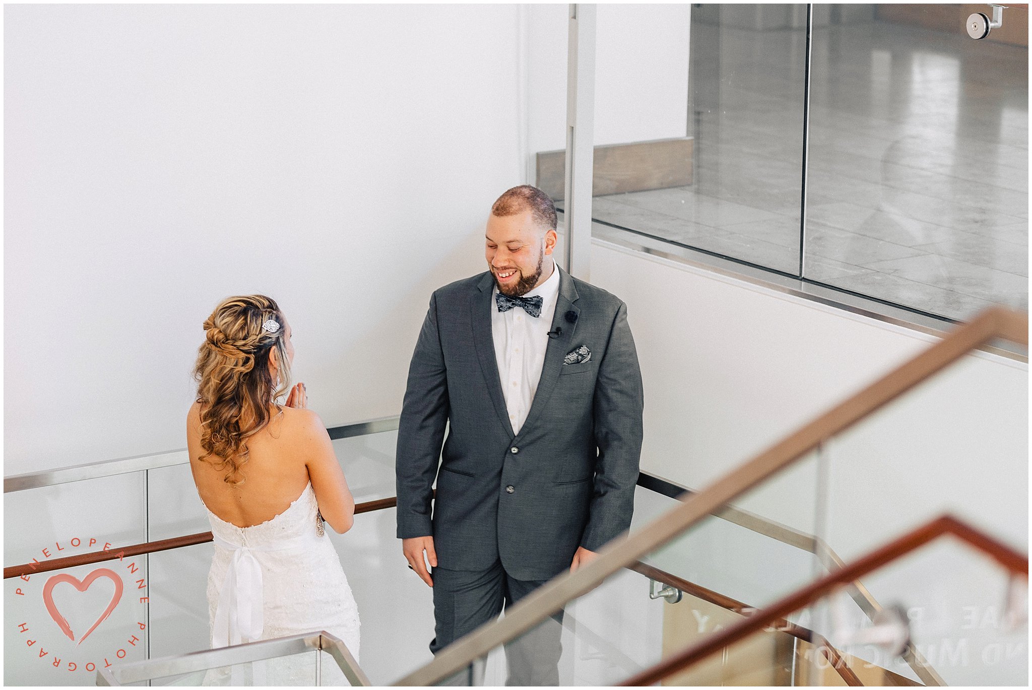 first look before the wedding ceremony