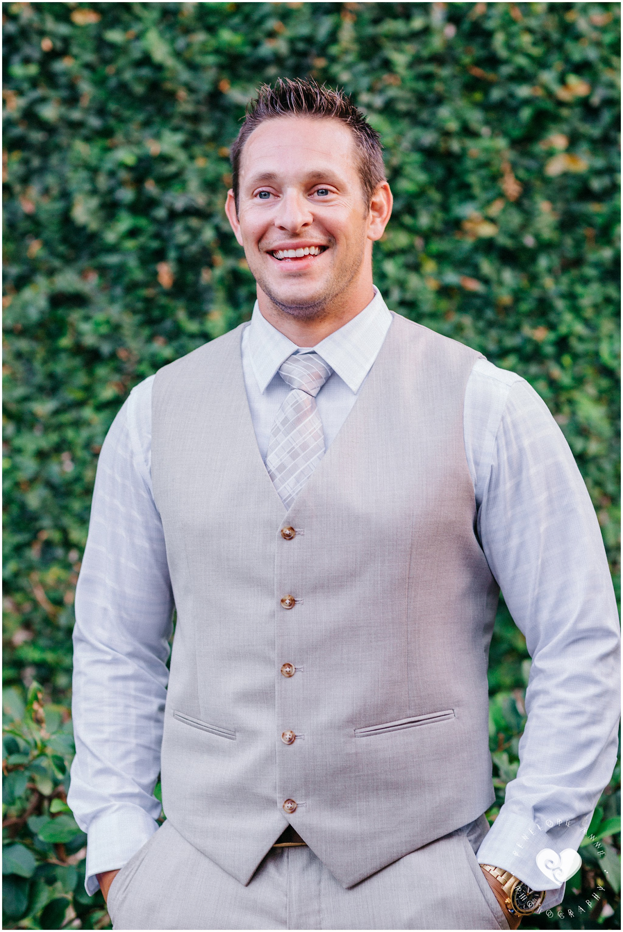 Handsome Groom wearing vest