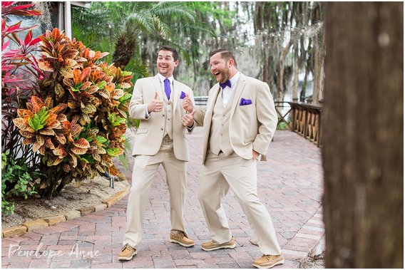 groomsmen acting silly