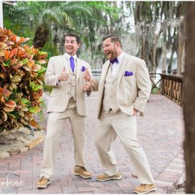 groomsmen acting silly