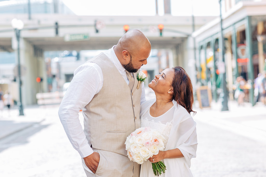 Bride and groom portrait