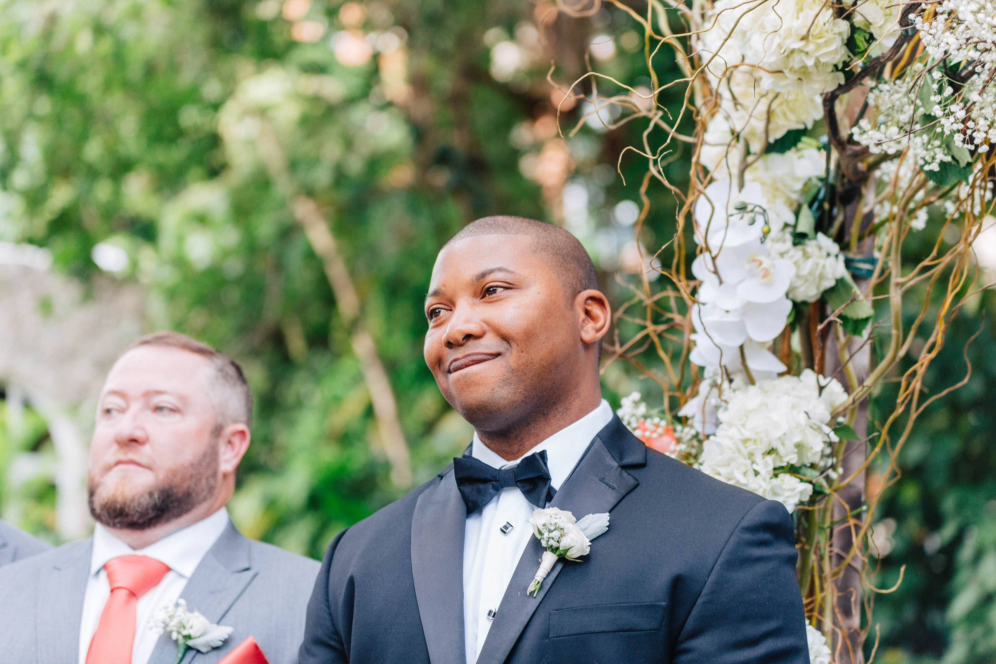 groom admiring bride