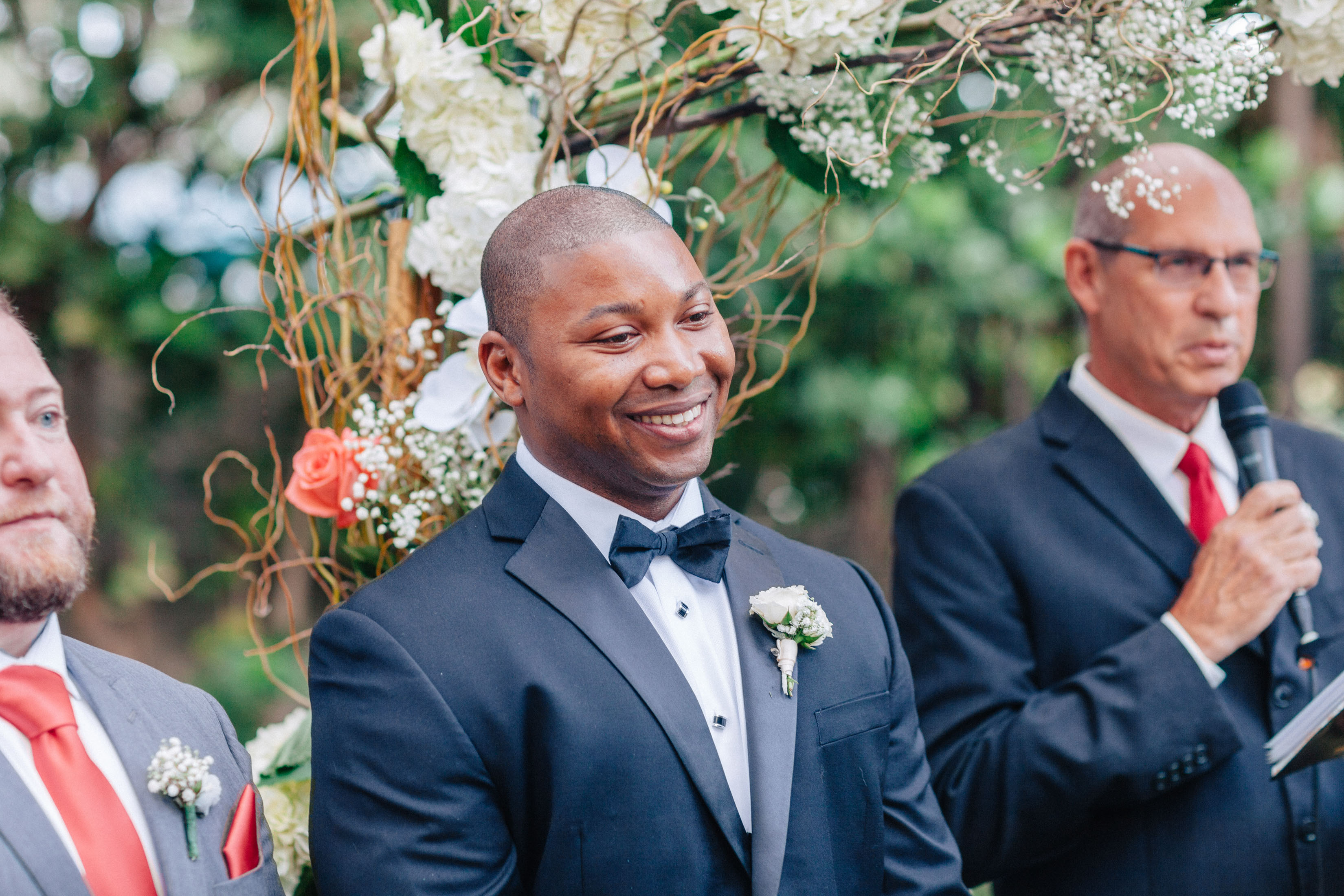 Groom at ceremony