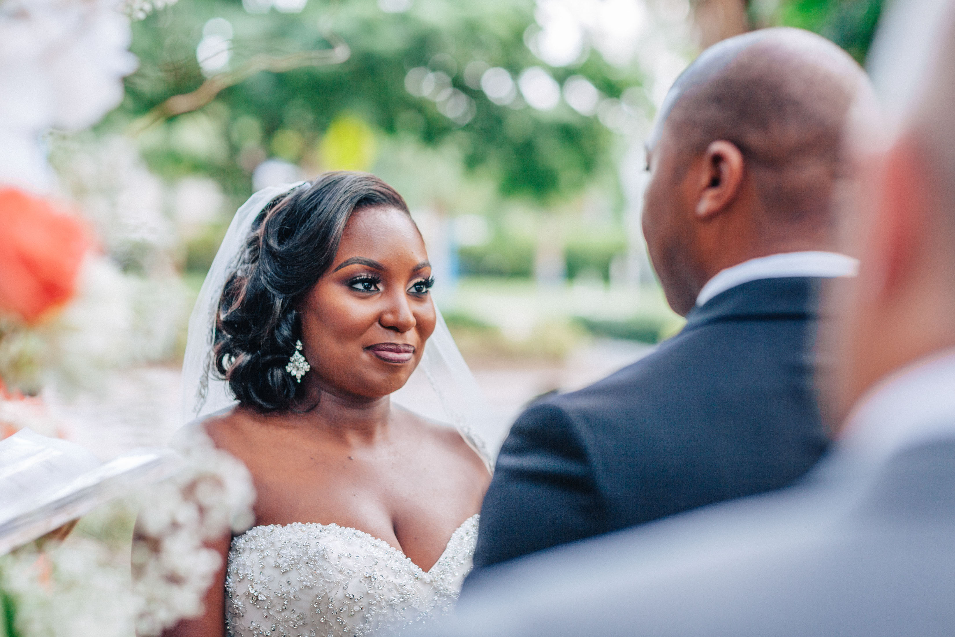 Bride saying her vows