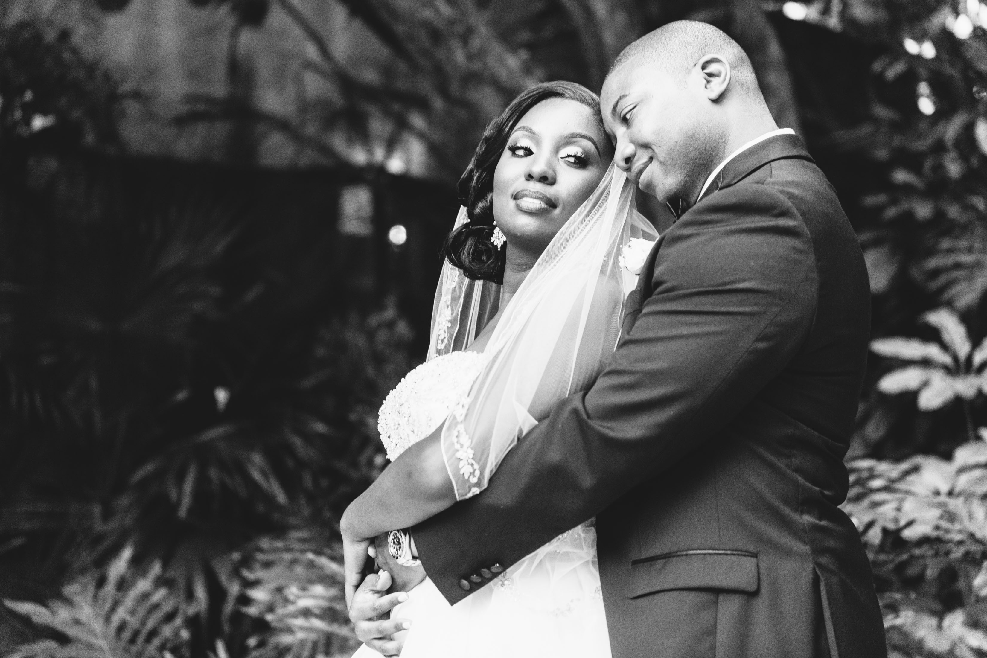 Bride and Groom Portraits at Woman