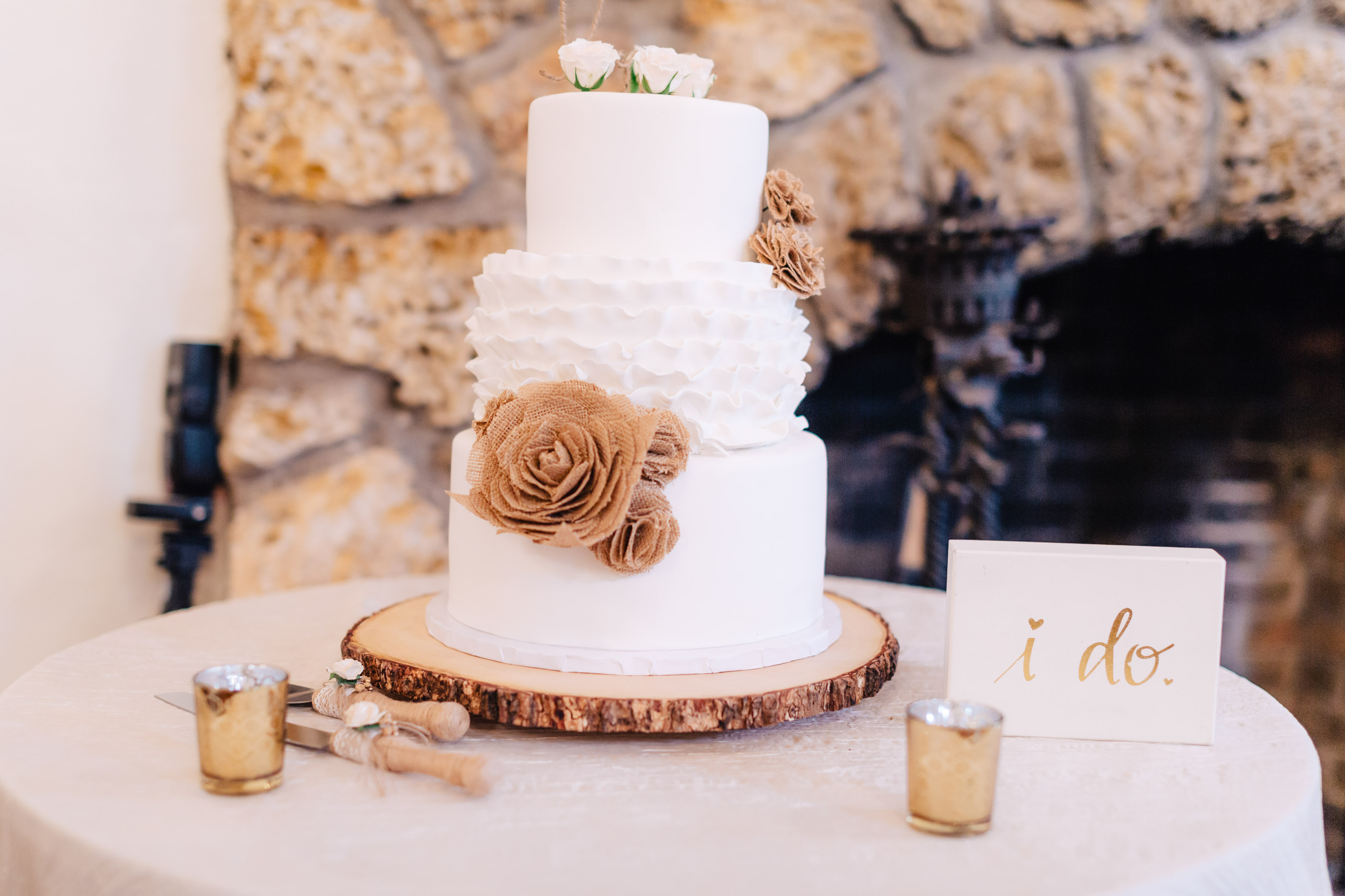 rustic cake at woman